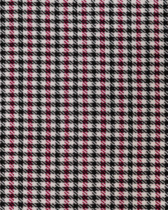 Classic Pepita black & white & red fabric.