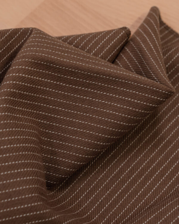 Flannel brown with white stripes fabric for your Porsche.