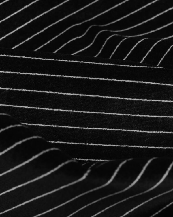 Pinstripe Velour black & white fabric for your Porsche.