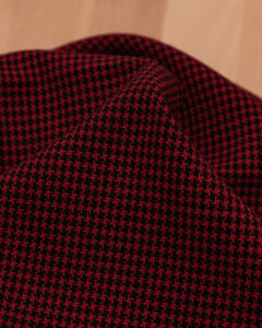Vichy black & red small fabric for your classic Volkswagen or Opel.
