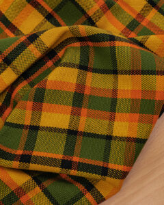 Karo green / yellow / orange fabric for your Porsche or Volkswagen.