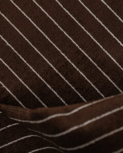 Pinstripe brown & white fabric for your Porsche. This Pinstripe brown with white stripes fabric was originally used in the Porsche 911, 924, 928, 944, 911SC and 911 Turbo models.