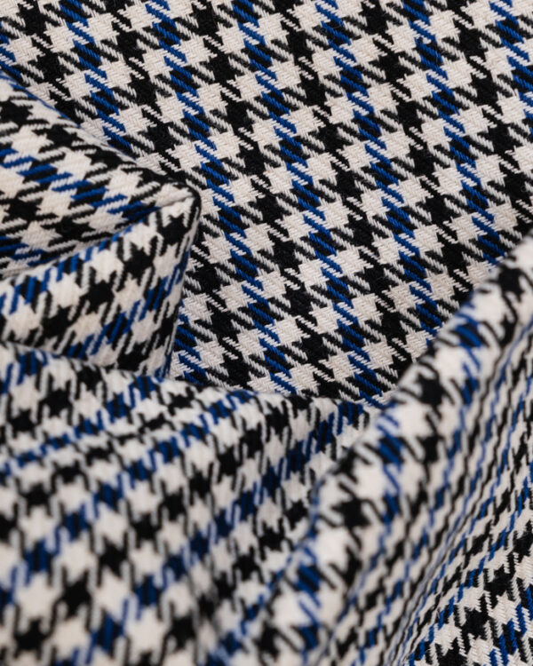 Pepita black, blue and white fabric for your Porsche.