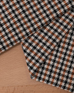 Pepita black & orange fabric for your Porsche.