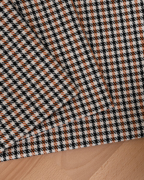 Pepita black & orange fabric for your Porsche.