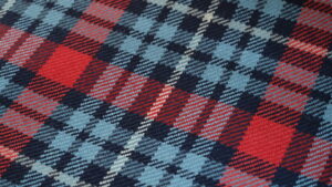 Spirit of Le Mans (SOLM) "Retro Racing" tartan fabric in blue & red