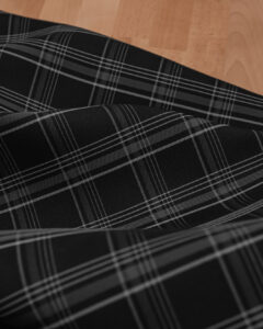 Tartan black and gray fabric. Originally used in the Volkswagen Golf MK7 models like GTI, GTE and GTD.