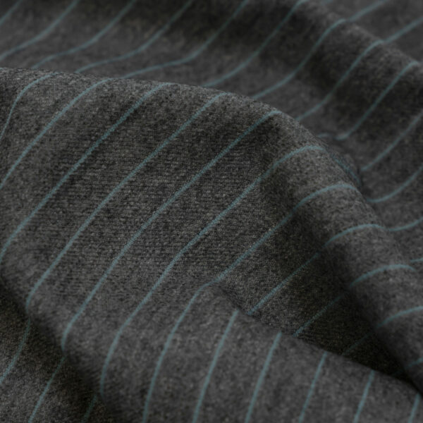 Pinstripe gray with turquoise stripes fabric for several Porsche models