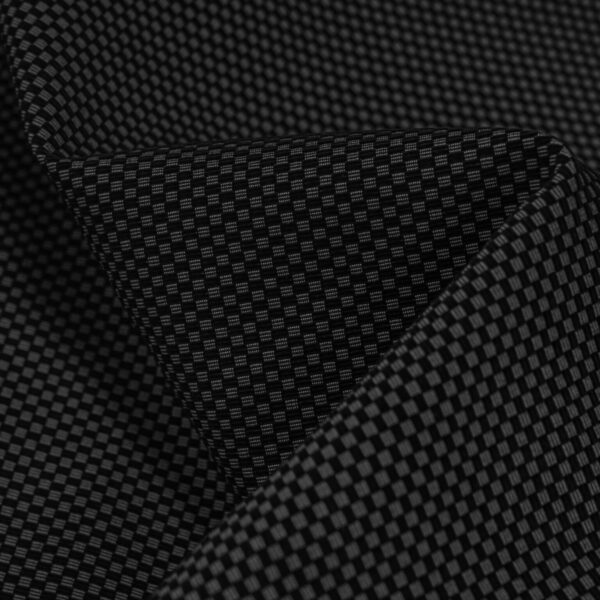Sportex alternative fabric in black with squares